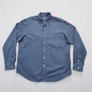 Ralph Lauren Shirt Blue Green Plaid Long Sleeve Button Down Business Casual